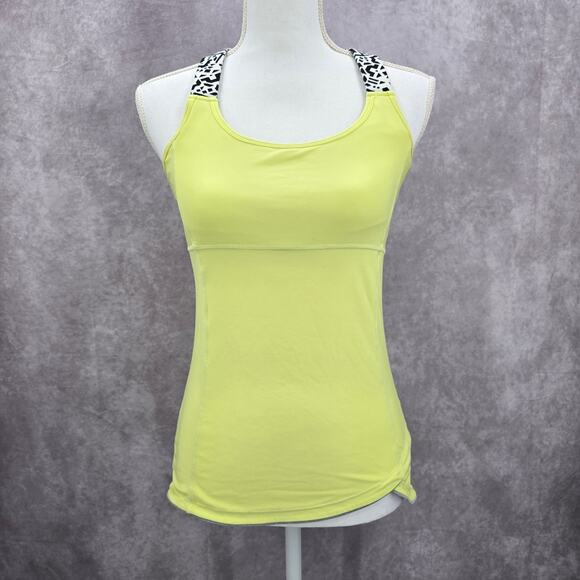 Mondetta Green Racerback Print Sports Activewear Support Bra Tank Top Small - Picture 1 of 5